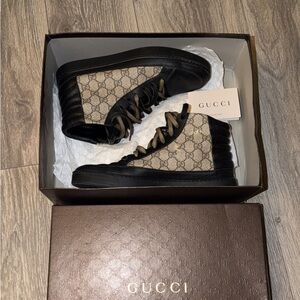 Supreme Black and Tan Athletic Shoes